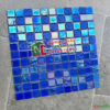Gạch mosaic thủy tinh 25×25 màu xanh óng ánh