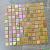 Gạch mosaic thủy tinh 25×25 phối màu màu vàng trộn