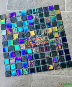Gạch mosaic thủy tinh 25×25 viên chip nhỏ
