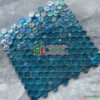 Gạch mosaic thủy tinh bi tròn màu xanh dương cao cấp