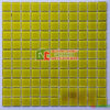 Gạch mosaic thủy tinh màu vàng đơn sắc trang trí