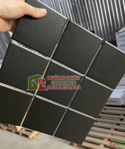 Gạch mosaic vỉ 10×10 màu đen mờ