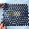 Gạch mosaic vỉ lục giác đen mờ viên chip nhỏ