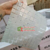 Gạch mosaic vỉ thủy tinh màu trắng đơn sắc