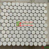 Gạch trang trí mosaic chấm bi màu trắng bề mặt mờ