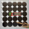 Gạch vỉ mosaic bát giác màu đen mờ