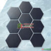 Gạch vỉ mosaic lục giác to màu đen mờ