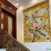 Tranh mosaic trang trí hoa mộc lan ốp tường