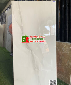 Gạch ấn độ 60×120 gam màu trắng xanh vân đá bóng kiếng