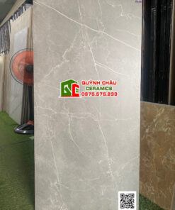 Gạch ấn độ 60×120 gam màu xám đậm vân trắng tia chớp