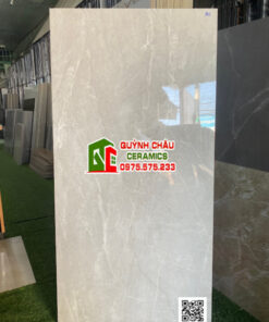 Gạch ấn độ 60×120 xám gân trắng bóng kiếng