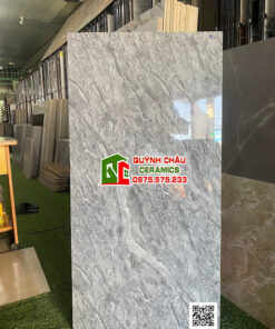 Gạch ốp lát màu xám vân đá 60×120 bóng kiếng cao cấp