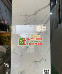 Gạch 60×120 trung quốc đá bóng trắng vân cao cấp