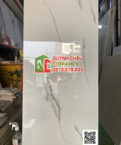 Gạch ấn độ 60×120 trắng ít vân bóng kiếng giá rẻ