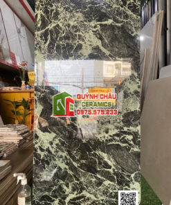 Gạch trung quốc 60×120 đá bóng màu xanh rêu cao cấp