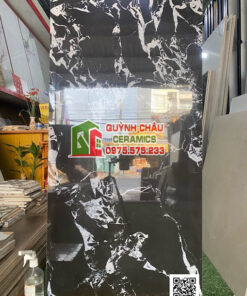Gạch trung quốc 60×120 đá đen trắng siêu bóng cao cấp