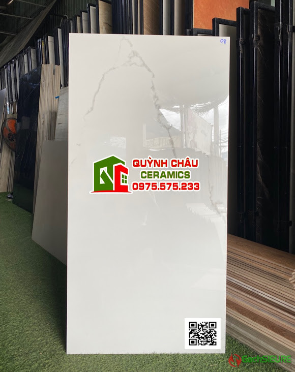 Gạch tây ban nha 60x120 trắng bóng vân xám cao cấp