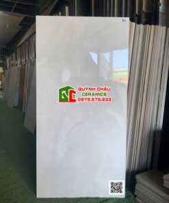 Gạch lát nền 60×120 ấn độ xám kem bóng kiếng