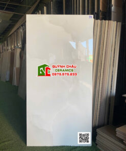 Gạch lát nền 60×120 bóng kiếng vân ngọc onyx xám nhạt