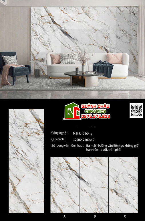 Mẫu đá nung kết vân đá vàng và xám 120x240cm