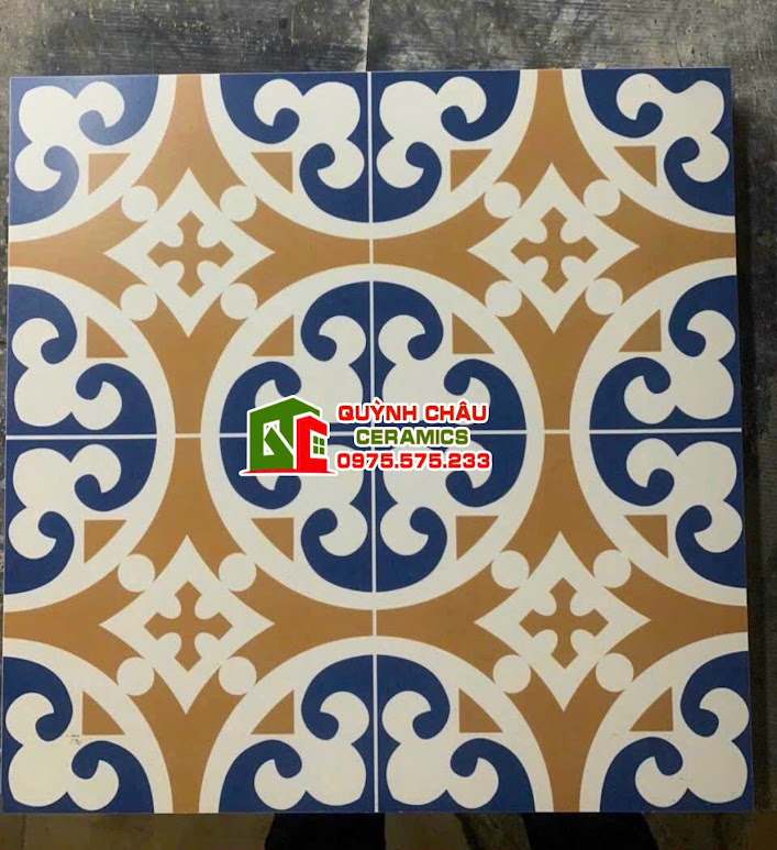 Mẫu gạch bông granite hoạ tiết cổ điển tối giản
