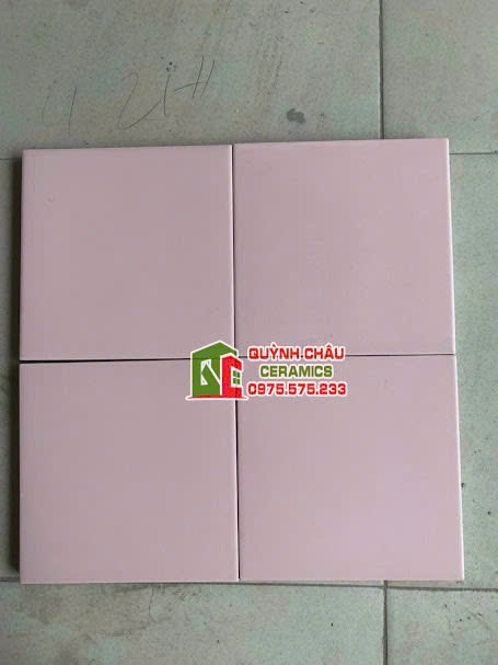 Mẫu gạch bông màu hồng đơn sắc
