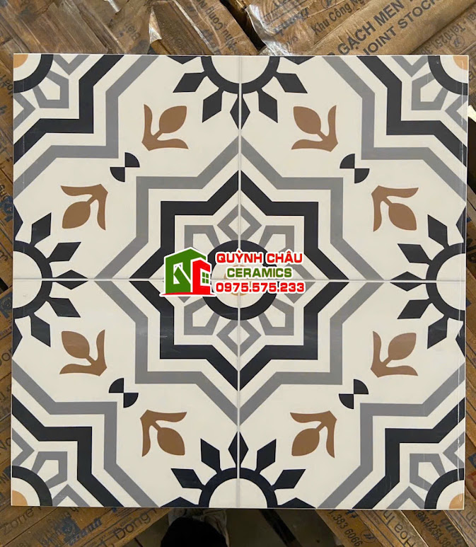 Mẫu gạch bông ốp phòng bếp hoạ tiết cổ điển