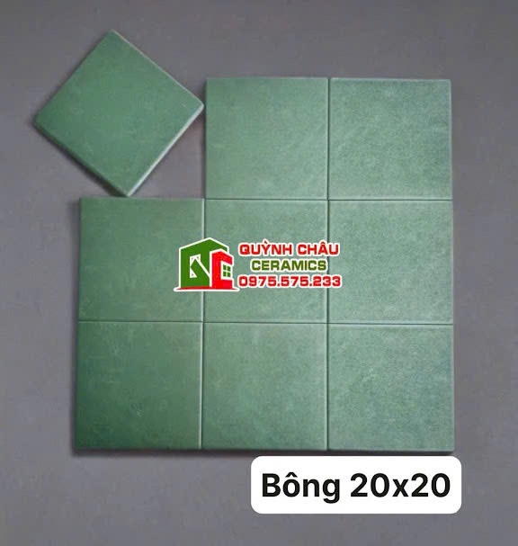 Mẫu gạch bông xanh đơn sắc mờ hiệu ứng