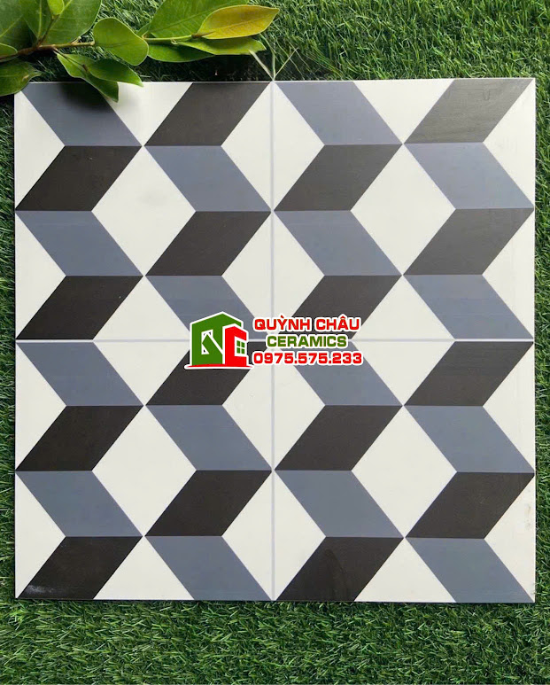 Mẫu gạch bông xương đá hoa văn hình khối