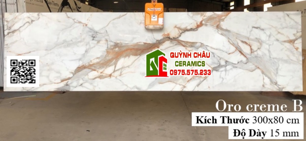 Mẫu gạch đá khổ lớn 80x300 bóng vân đá nâu vàng
