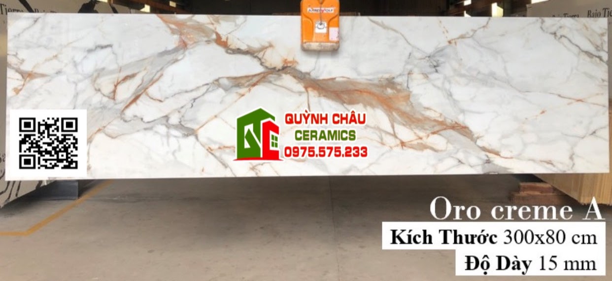 Gạch đá nhân tạo khổ lớn 80x300 marble vân đá nâu vàng xám bóng kiếng