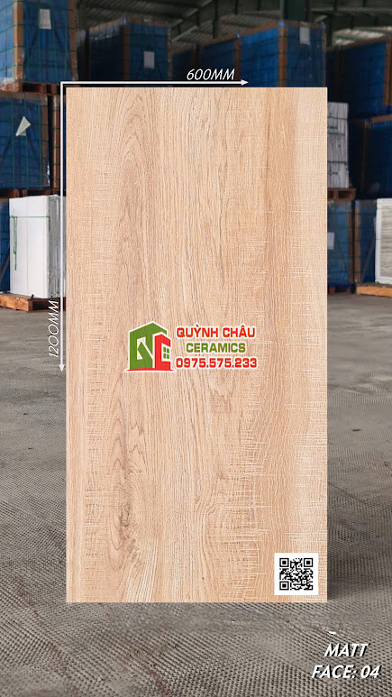 Mẫu gạch giả gỗ màu vàng nhạt vân ngẫu nhiên 60x120cm