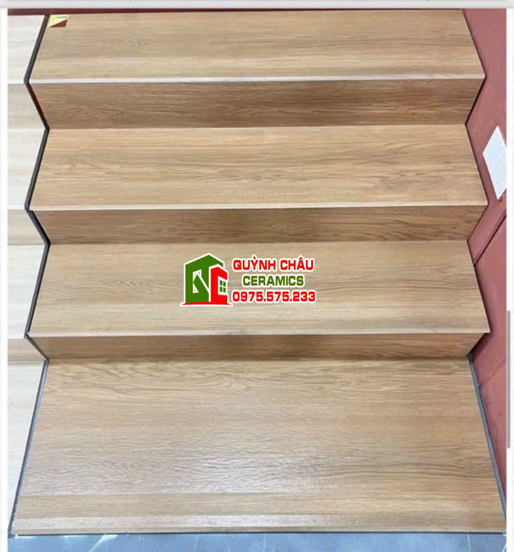 Mẫu gạch lát cầu thang giả gỗ