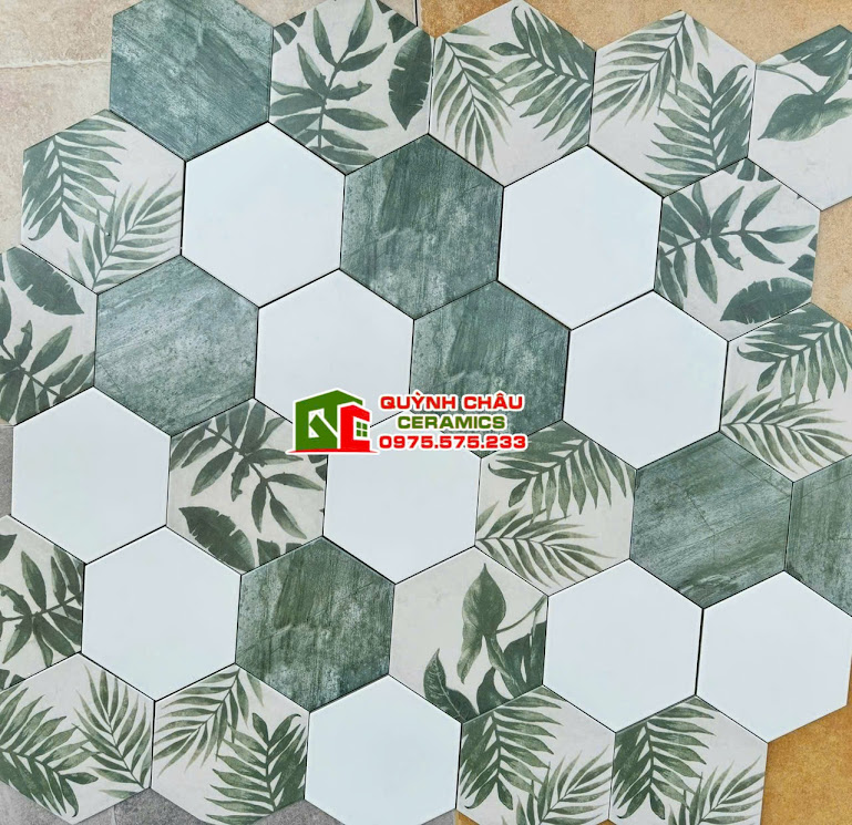 Mẫu lục giác mix màu nghệ thuật