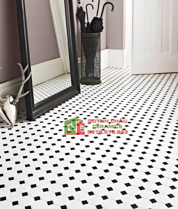 Mẫu gạch bát giác lát phòng khách