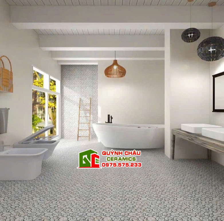 Mẫu gạch mosaic bát giác vân terrazzo