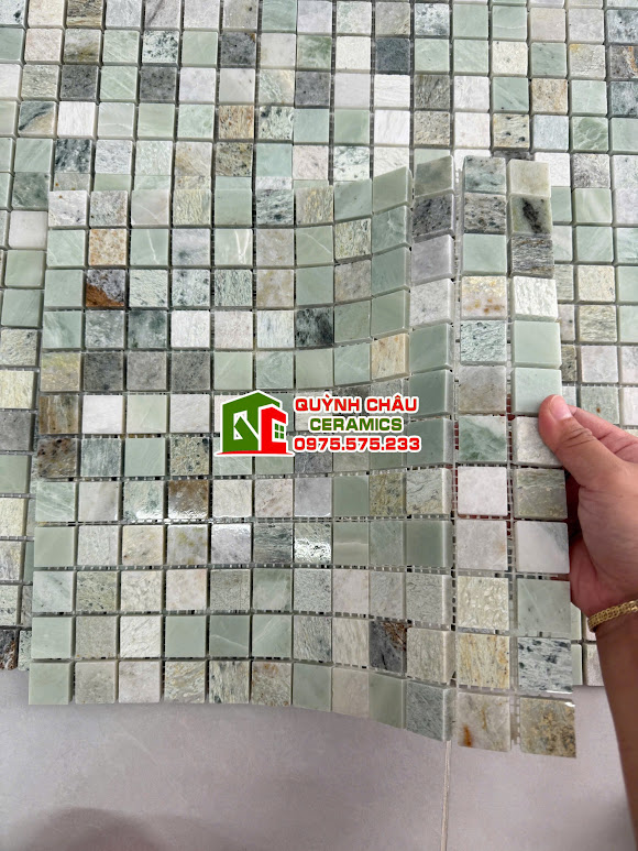 Mẫu gạch mosaic đá tự nhiên vuông nhỏ