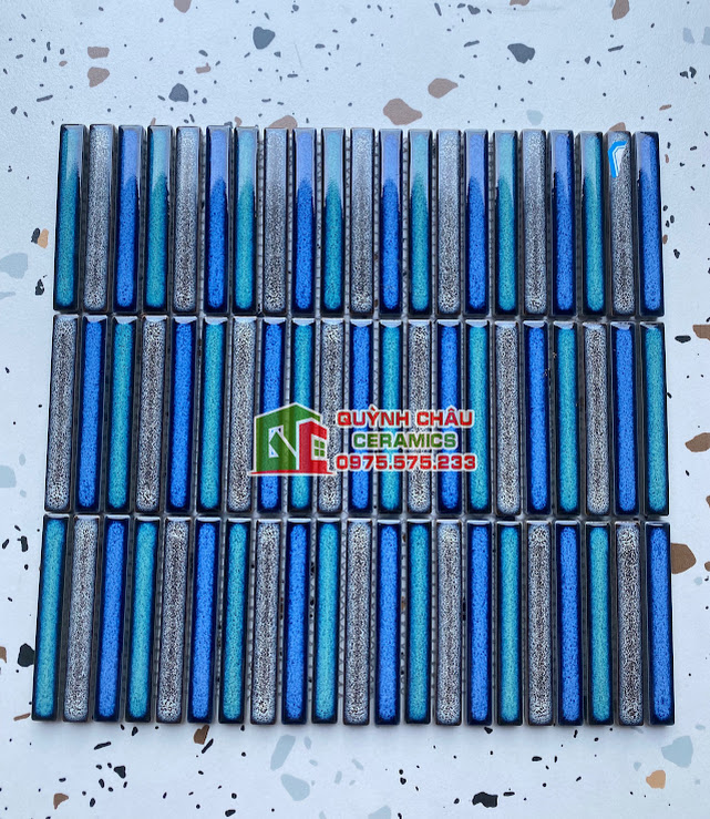 Mẫu gạch mosaic thanh que mix màu sang trọng