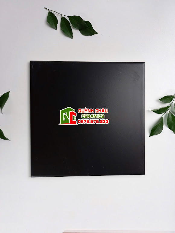 Mẫu gạch thẻ 20x20cm màu đen mờ