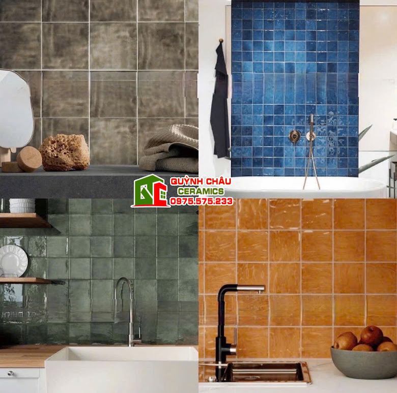 Mẫu gạch thẻ hiệu ứng màu gợn sóng