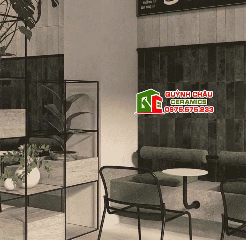Mẫu gạch thẻ màu tối giản