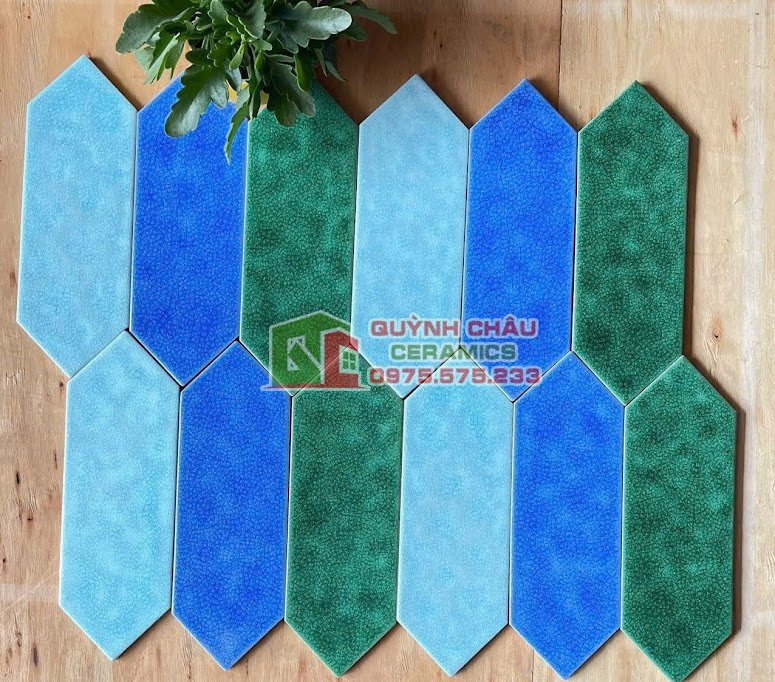 Mẫu gạch thẻ men rạn cao cấp