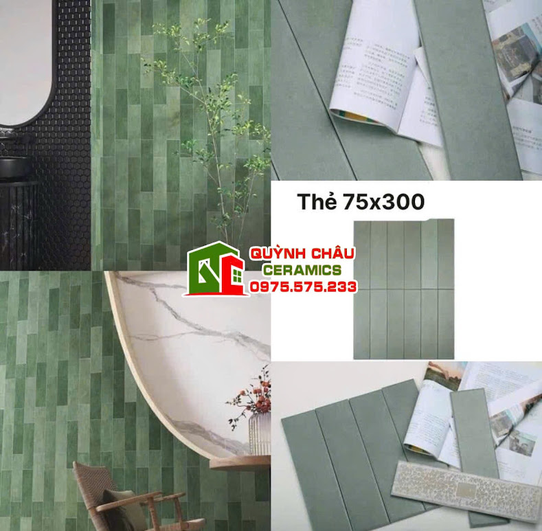 Mẫu gạch thẻ xanh mờ hiệu ứng