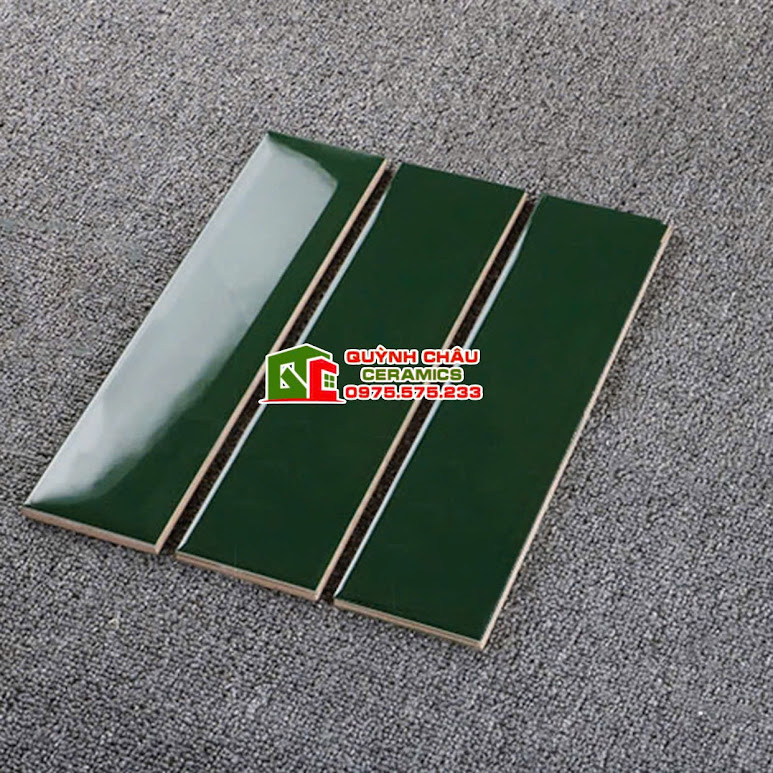 Mẫu gạch thẻ xanh phẳng bóng