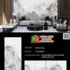 Đá nung kết tranh phong cảnh 120x240cm