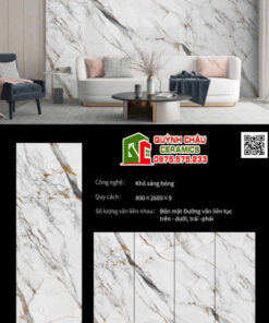 Gạch 80×260 đá nung kết bóng vân vàng xám