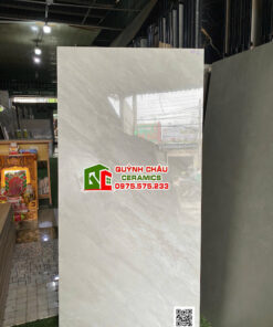 Gạch lát nền 60×120 hoàn mỹ xám nhạt bóng kiếng