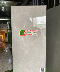 Gạch lát nền hoàn mỹ 60×120 bóng vân đá xám trắng
