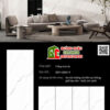 Gạch mờ trắng vân mây 90×180 đá nung kết