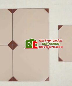 Gạch bông 30×30 bát giác màu kem nâu cổ điển